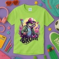 Funny Bass Fishing Bruh Kids T-Shirt thumb 3
