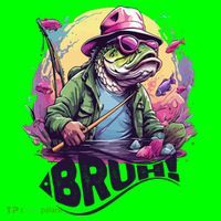 Funny Bass Fishing Bruh Kids T-Shirt thumb 4