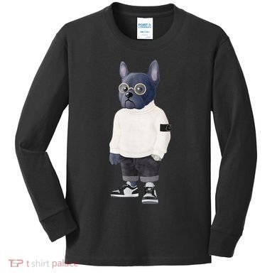 French Bulldog Kids Long Sleeve Shirt