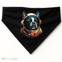 French Bulldog Frenchie Astronaut in the Space USA-Made Doggie Bandana thumb 0