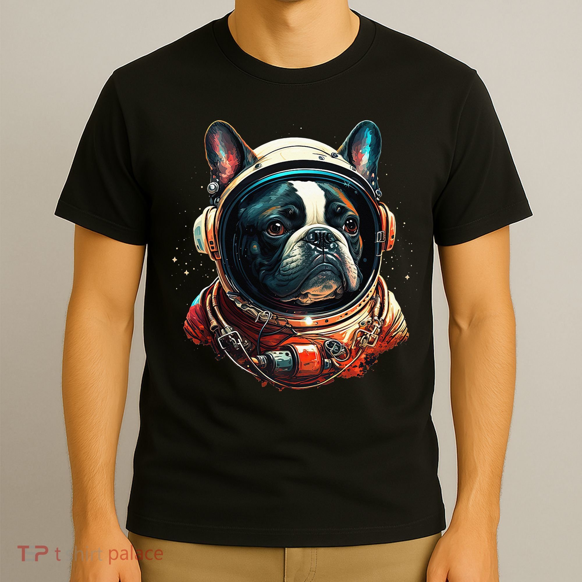 French Bulldog Frenchie Astronaut in the Space T-Shirt