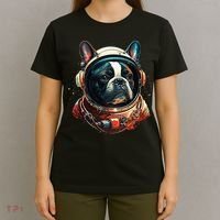 French Bulldog Frenchie Astronaut in the Space T-Shirt thumb 4