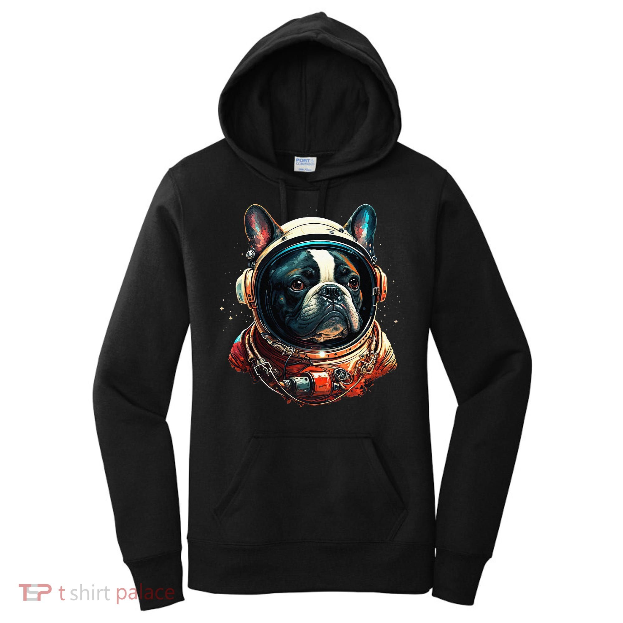 French Bulldog Frenchie Astronaut in the Space Women's Hoodie