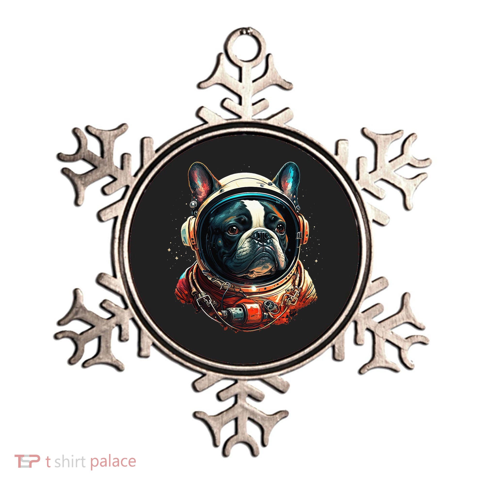 French Bulldog Frenchie Astronaut in the Space Ornament