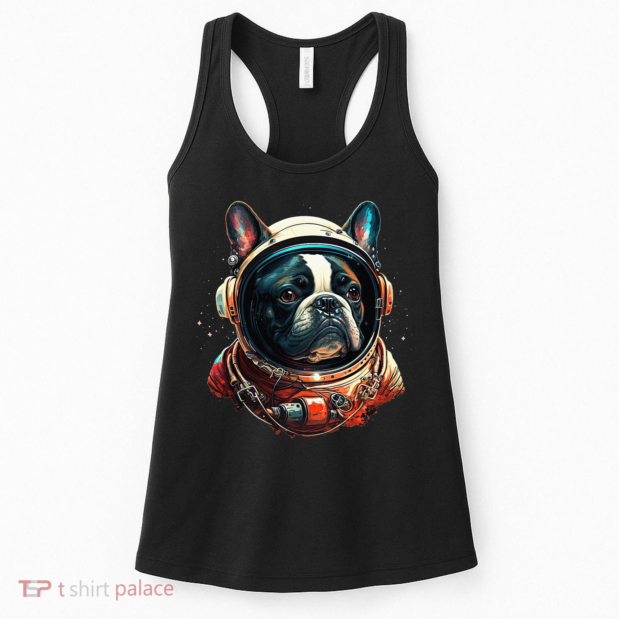 French Bulldog Frenchie Astronaut in the Space Women's Tank Top