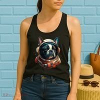 French Bulldog Frenchie Astronaut in the Space Women's Tank Top thumb 2