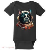 French Bulldog Frenchie Astronaut in the Space Baby Bodysuit thumb 0