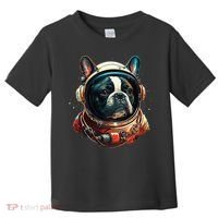 French Bulldog Frenchie Astronaut in the Space Toddler T-Shirt thumb 0