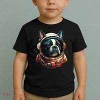 French Bulldog Frenchie Astronaut in the Space Toddler T-Shirt thumb 2