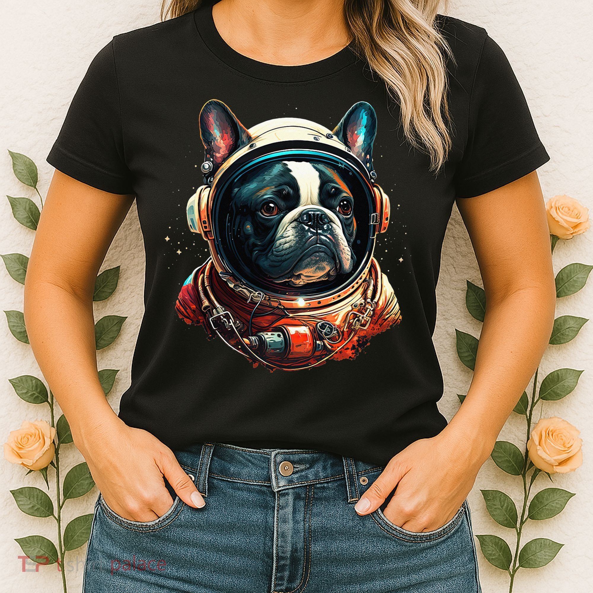 French Bulldog Frenchie Astronaut in the Space Women's T-Shirt