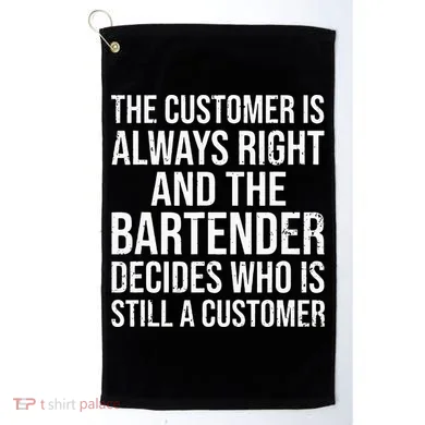 Funny Bartender Golf Towel