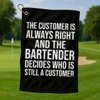 Funny Bartender Golf Towel thumb 1