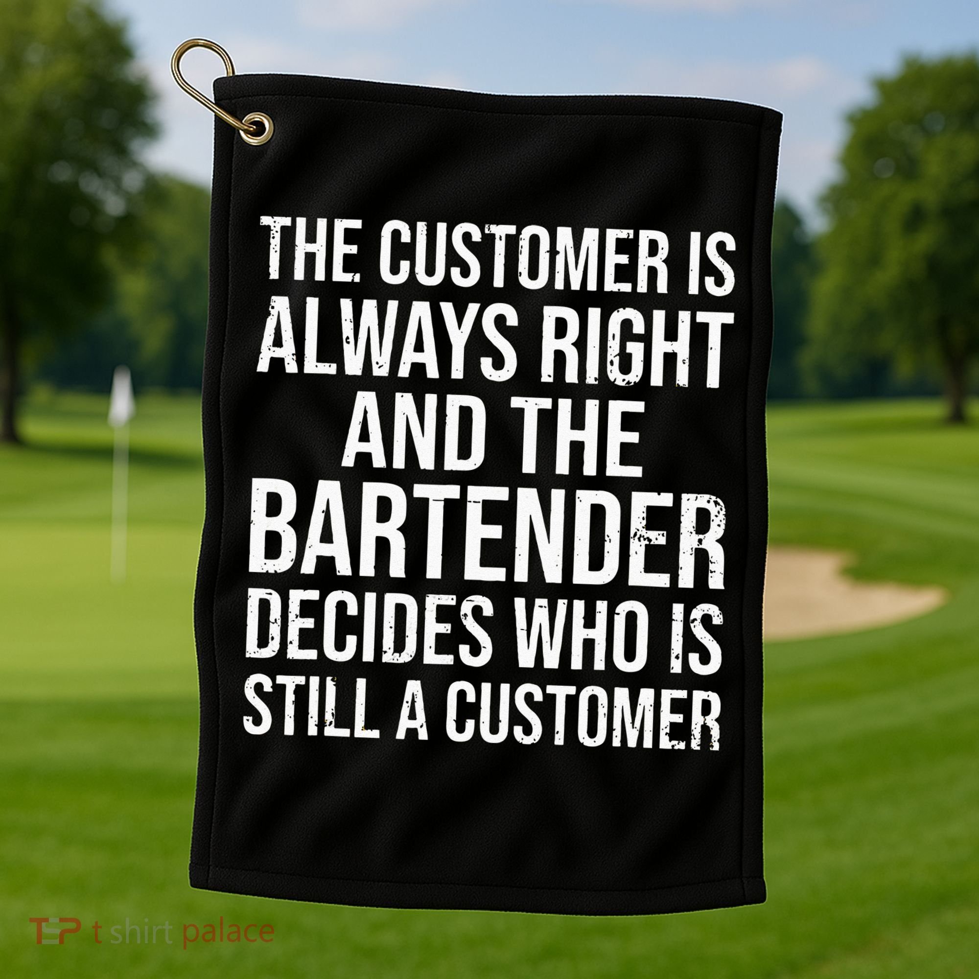 Funny Bartender Golf Towel