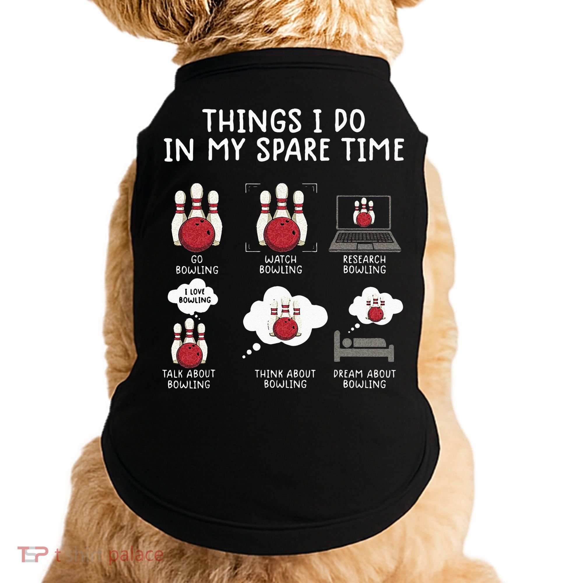 Funny Bowling For Men Doggie Tank