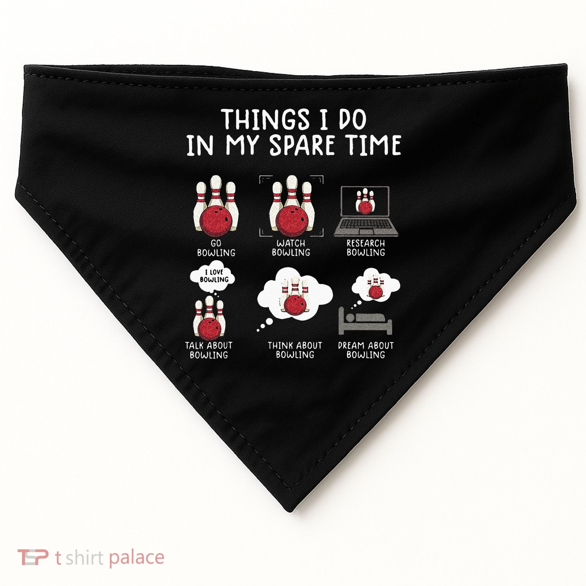 Funny Bowling For Men USA-Made Doggie Bandana