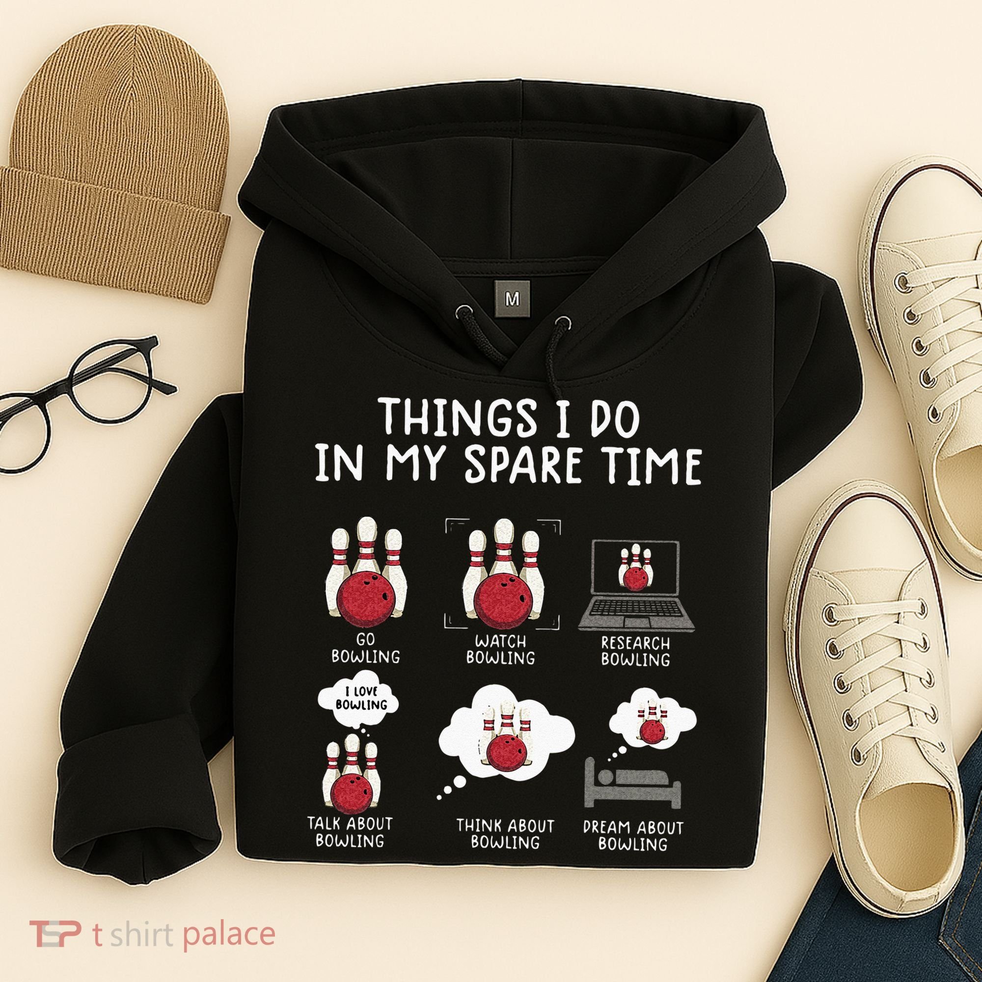 Funny Bowling For Men Hoodie