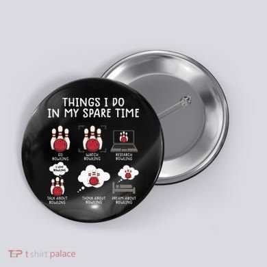 Funny Bowling For Men Button