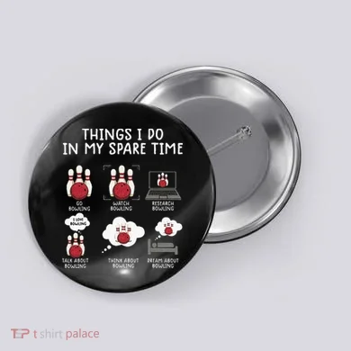 Funny Bowling For Men Button