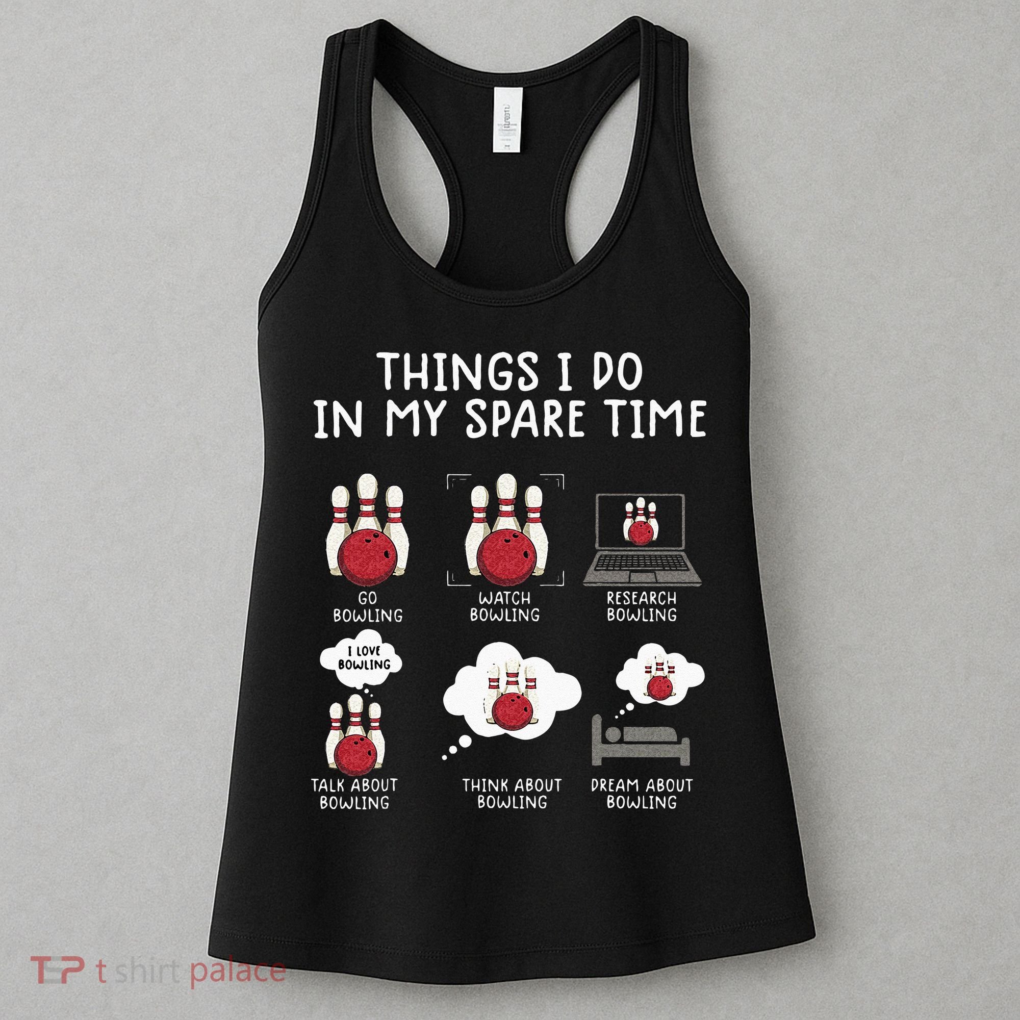 Funny Bowling For Men Women's Tank Top