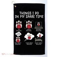 Funny Bowling For Men Golf Towel thumb 0