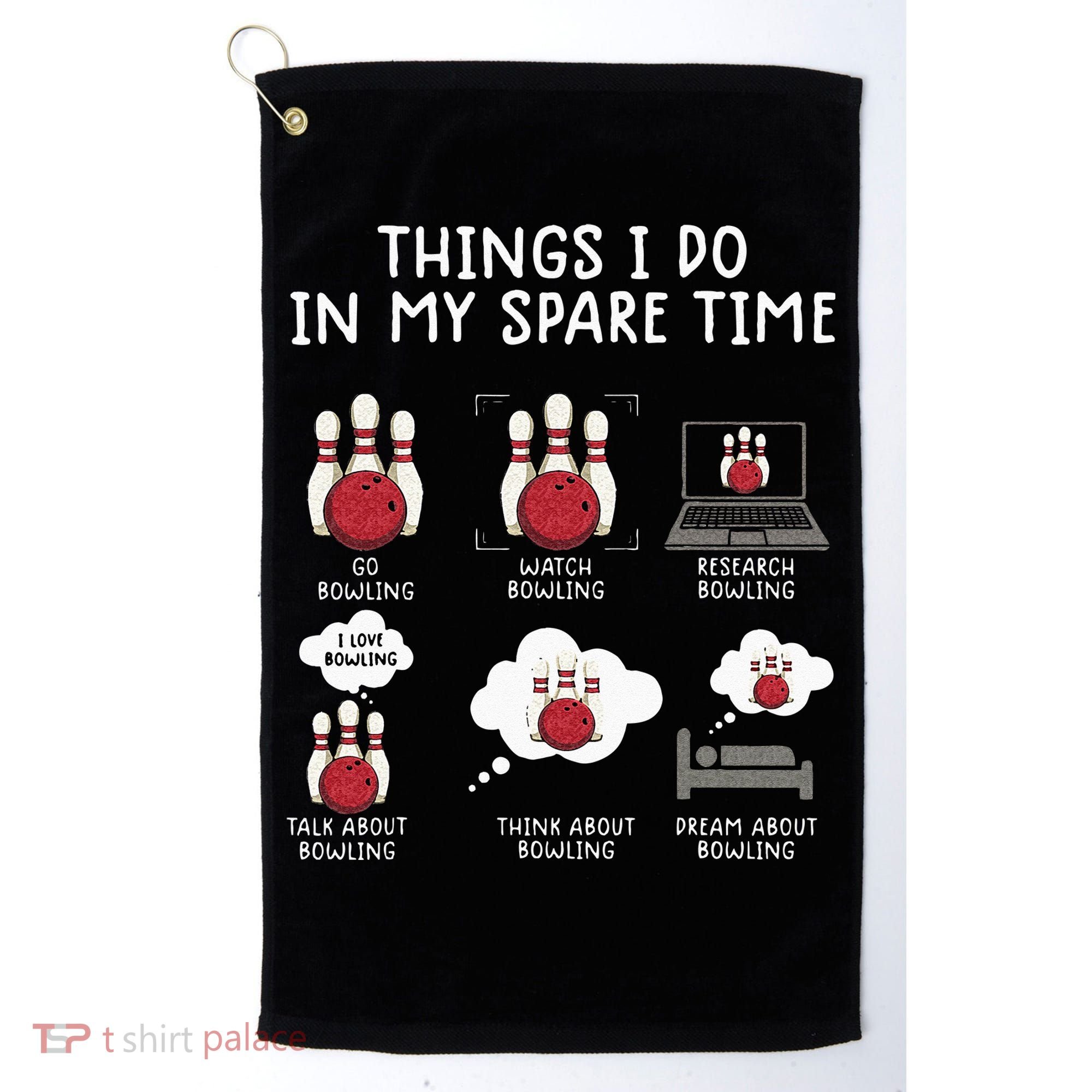Funny Bowling For Men Golf Towel