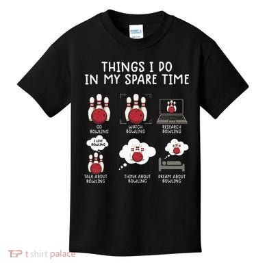 Funny Bowling For Men Kids T-Shirt