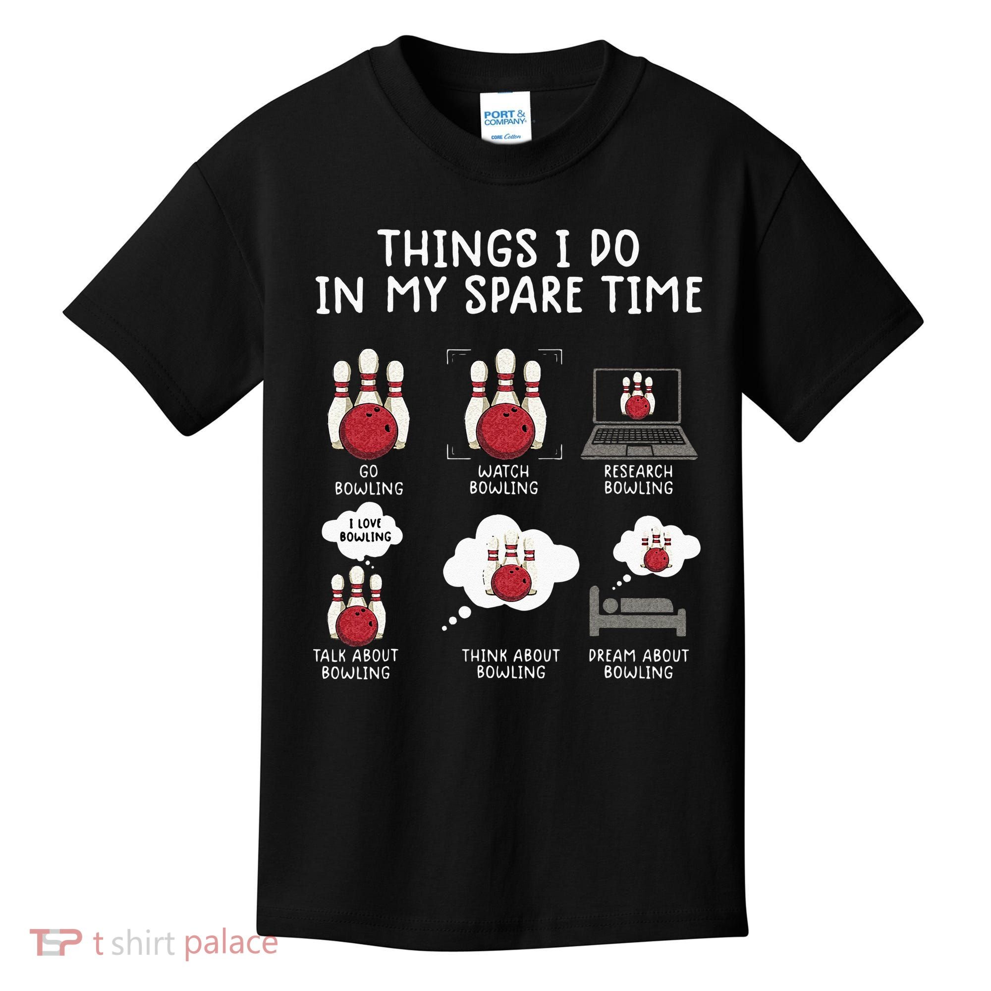 Funny Bowling For Men Kids T-Shirt