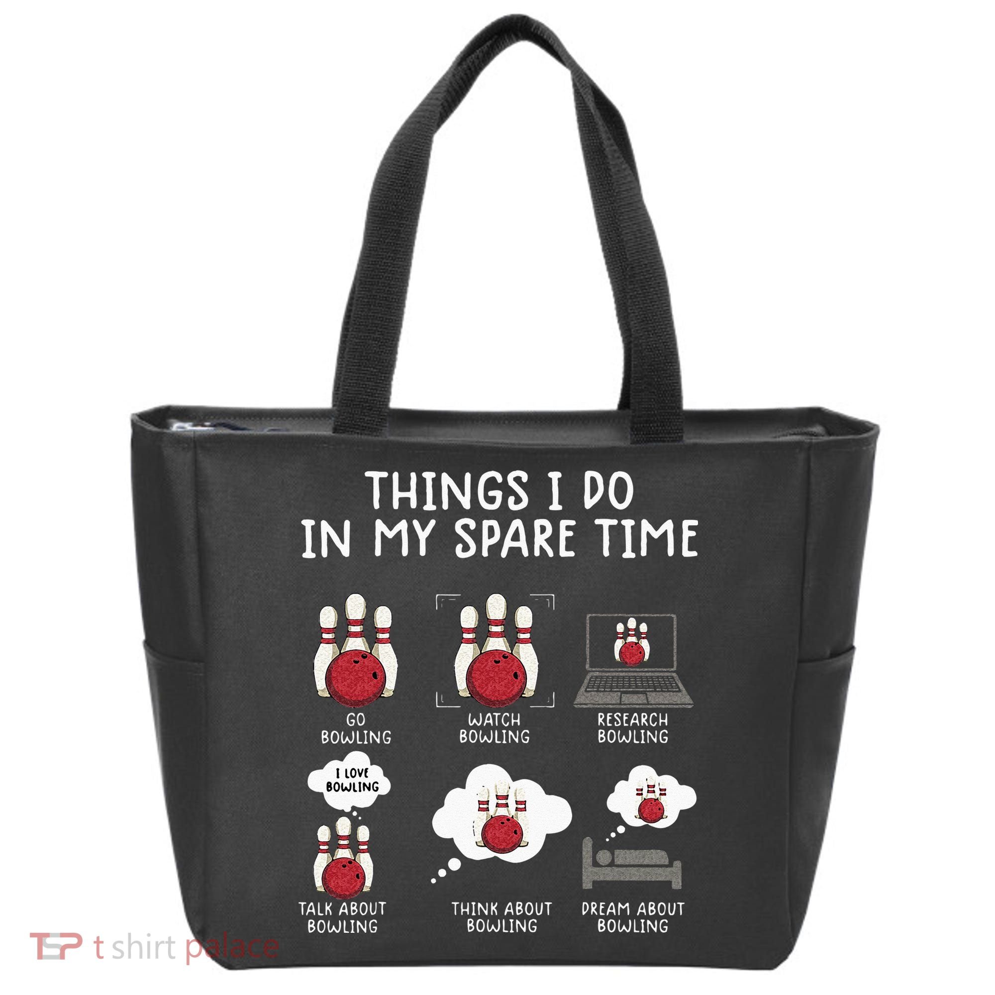 Funny Bowling For Men Tote Bag