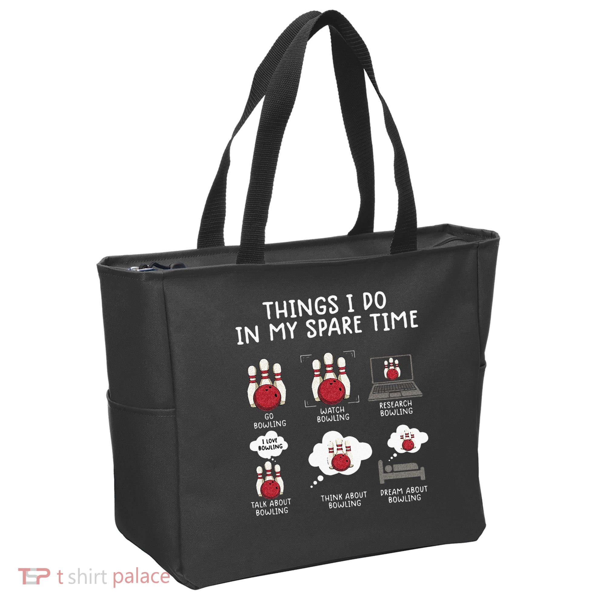 Funny Bowling For Men Tote Bag