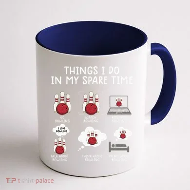 Funny Bowling For Men Coffee Mug back