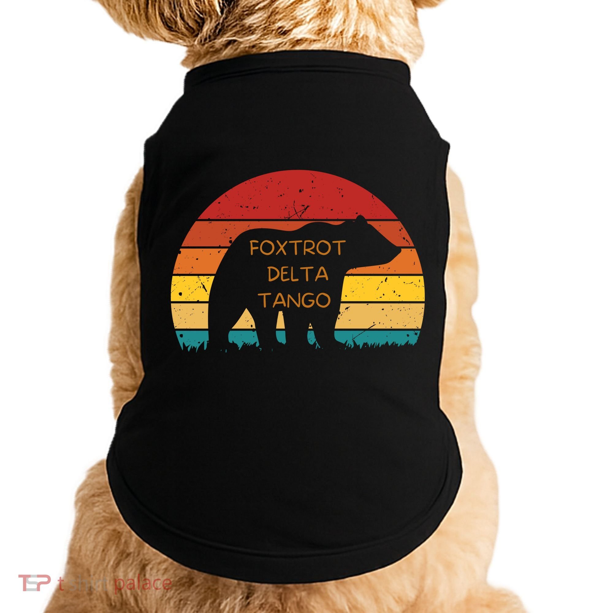 Funny Bear Foxtrot Delta Tango  Doggie Tank