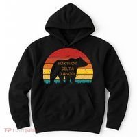 Funny Bear Foxtrot Delta Tango  Hoodie thumb 0
