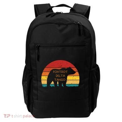 Funny Bear Foxtrot Delta Tango  Backpack