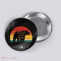 Funny Bear Foxtrot Delta Tango  Button thumb 0