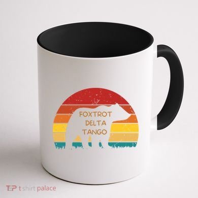 Funny Bear Foxtrot Delta Tango  Coffee Mug back