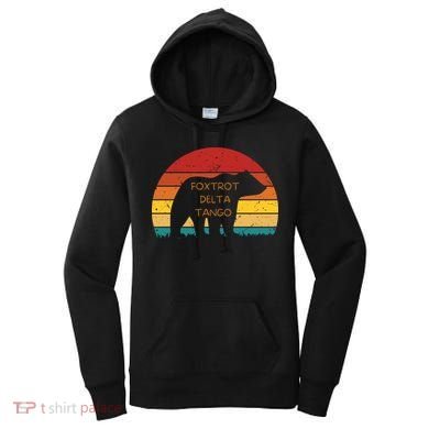 Funny Bear Foxtrot Delta Tango  Women's Hoodie