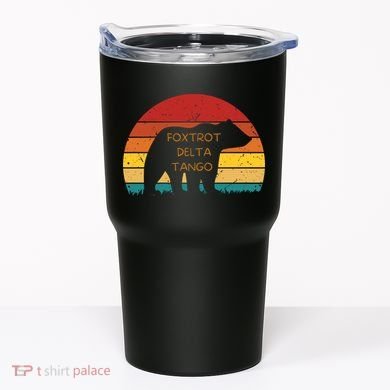 Funny Bear Foxtrot Delta Tango  Tumbler