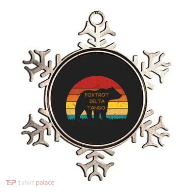 Funny Bear Foxtrot Delta Tango  Ornament