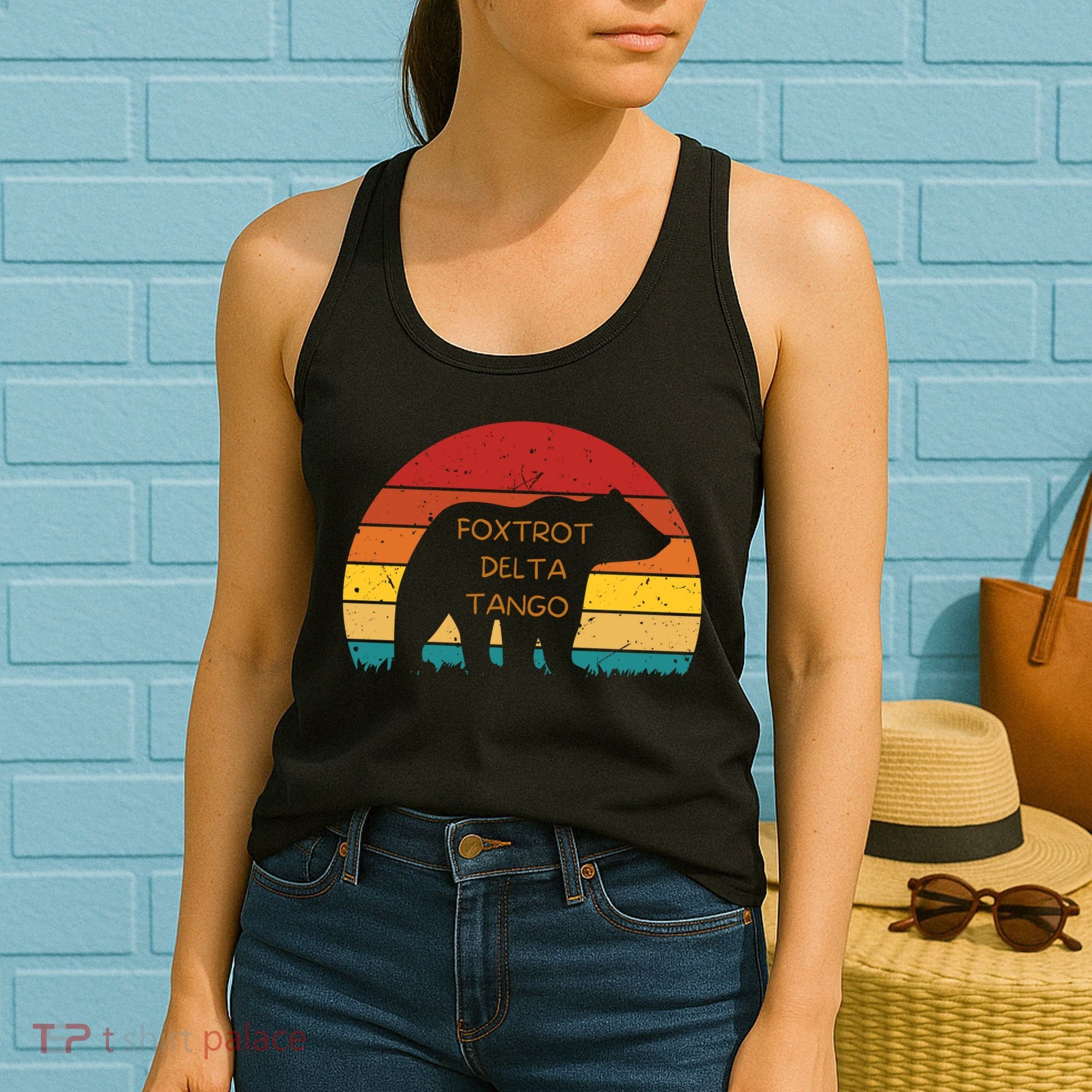 Funny Bear Foxtrot Delta Tango  Women's Tank Top
