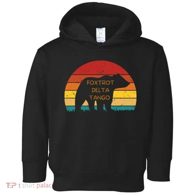 Funny Bear Foxtrot Delta Tango  Toddler Hoodie