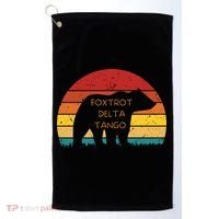 Funny Bear Foxtrot Delta Tango  Golf Towel thumb 0