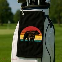 Funny Bear Foxtrot Delta Tango  Golf Towel thumb 2