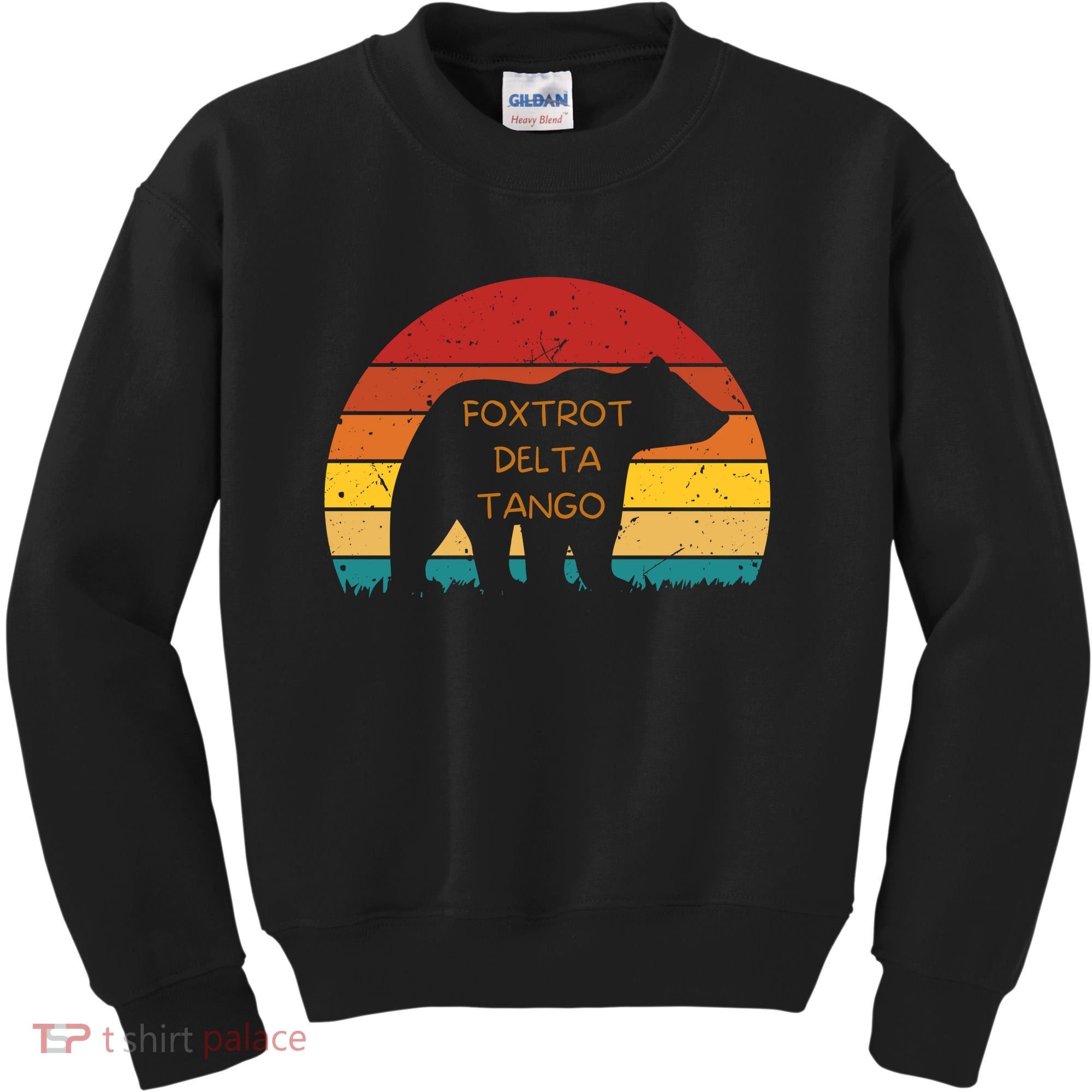 Funny Bear Foxtrot Delta Tango  Kids Sweatshirt