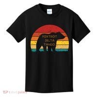 Funny Bear Foxtrot Delta Tango  Kids T-Shirt thumb 0