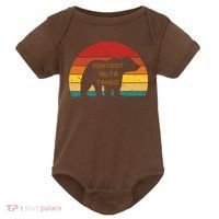 Funny Bear Foxtrot Delta Tango  Baby Bodysuit thumb 0