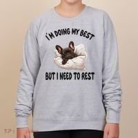 French Bulldog Frenchie Dog Pajamas Sleeping Napping Women's Sweatshirt thumb 0