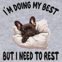 French Bulldog Frenchie Dog Pajamas Sleeping Napping Women's Sweatshirt thumb 2