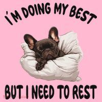 French Bulldog Frenchie Dog Pajamas Sleeping Napping Coaster thumb 2