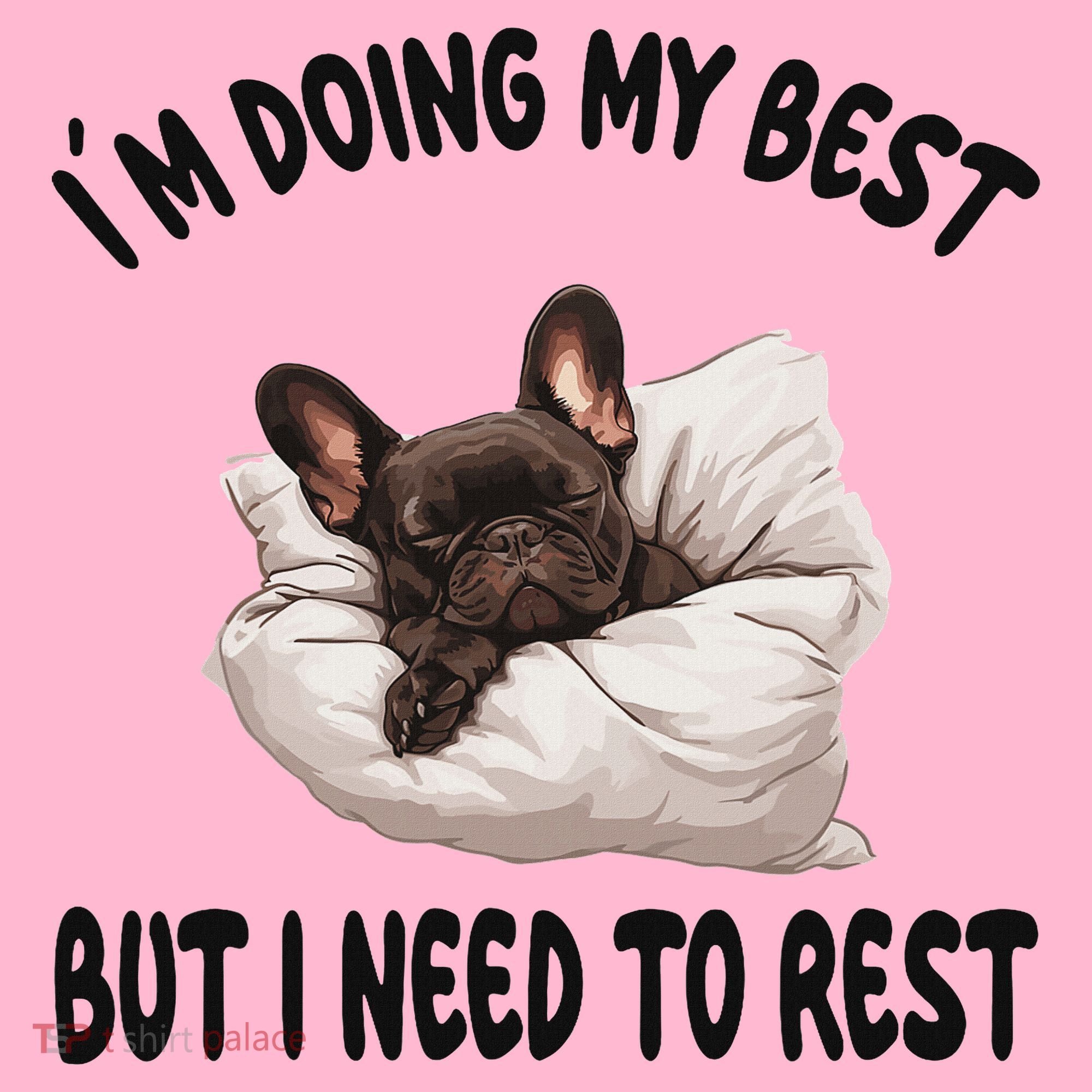 French Bulldog Frenchie Dog Pajamas Sleeping Napping Coaster