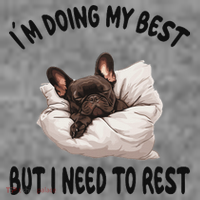 French Bulldog Frenchie Dog Pajamas Sleeping Napping Toddler Hoodie thumb 2